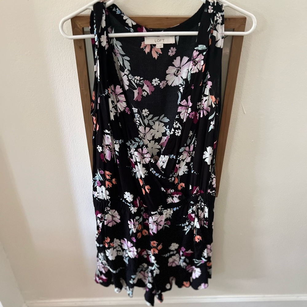Loft romper with frilly shorts